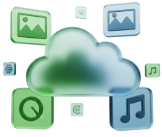 Иконка облаков с медиа категориями